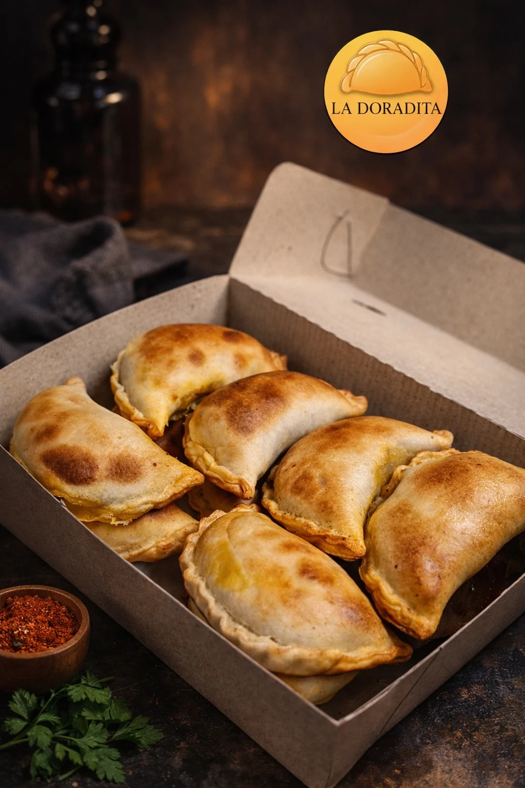 Caja de empanadas La Doradita
